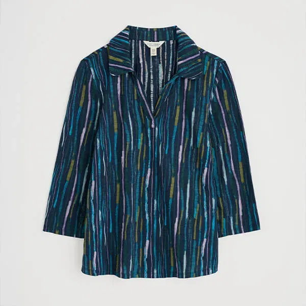 Seasalt Wavecrest Shirt Painterly Stripe Maritime