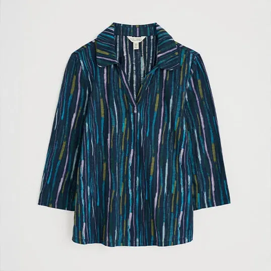 Seasalt Wavecrest Shirt Painterly Stripe Maritime