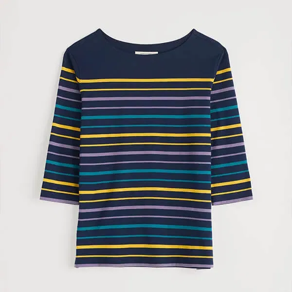 Seasalt Sailor Top Falmouth Tri Shore Maritime Gorse