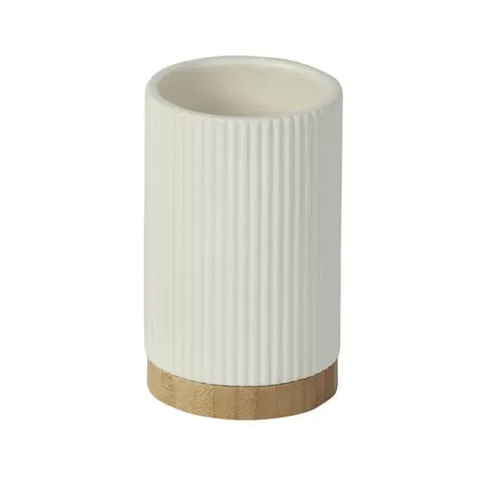 Showerdrape Bondi Cream Ceramic Bathroom Tumbler