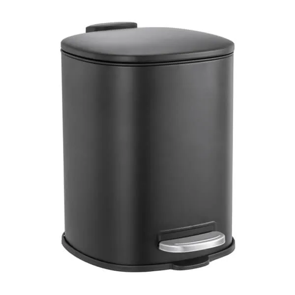 Showerdrape Capri Black 3L Bathroom Pedal Bin