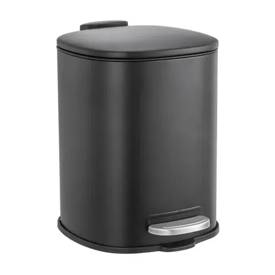 Showerdrape Capri Black 3L Bathroom Pedal Bin