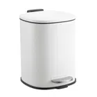 Showerdrape Capri White 3L Bathroom Pedal Bin