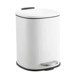 Showerdrape Capri White 3L Bathroom Pedal Bin