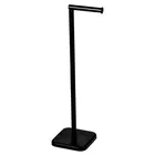 Showerdrape Capri Black Swivel Toilet Roll Holder & Spare Holder
