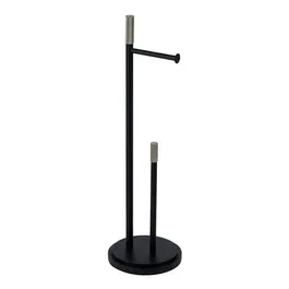 Showerdrape Chester Black Toilet Roll Holder & Spare Paper Holder Combination