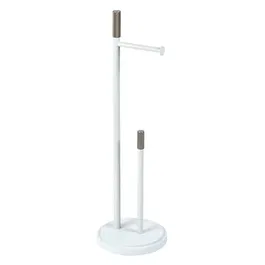 Showerdrape Chester White Toilet Roll Holder & Spare Paper Holder Combination