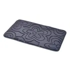 Showerdrape Clover Charcoal Memory Foam 80 x 50cm Bath Mat
