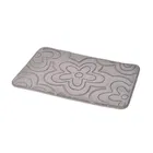 Showerdrape Clover Grey Memory Foam 80 x 50cm Bath Mat