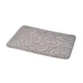 Showerdrape Clover Grey Memory Foam 80 x 50cm Bath Mat