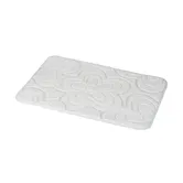 Showerdrape Clover White Memory Foam 80 x 50cm Bath Mat