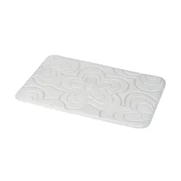 Showerdrape Clover White Memory Foam 80 x 50cm Bath Mat