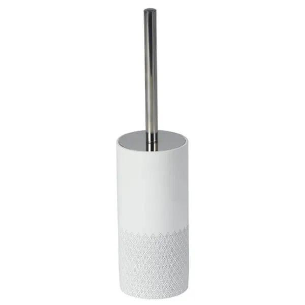 Showerdrape Chantilly White Toilet Brush & Holder