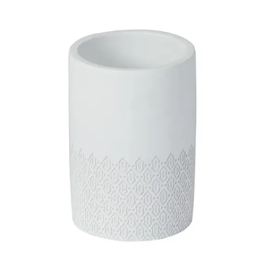 Showerdrape Chantilly White Tumbler