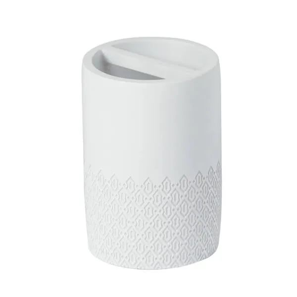 Showerdrape Chantilly White Toothbrush Holder