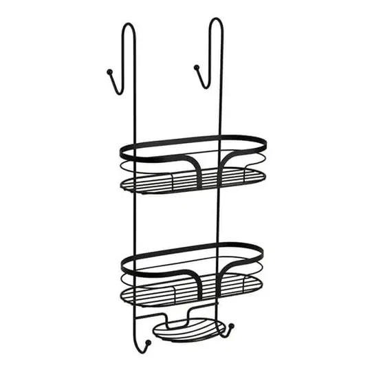 Showerdrape Dante Black Hanging Shower Caddy