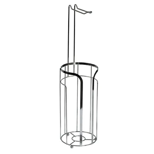Showerdrape Dante Chrome Freestanding Toilet Roll & Spare Toilet Roll Combination