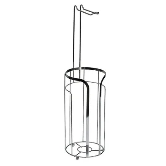 Showerdrape Dante Chrome Freestanding Toilet Roll & Spare Toilet Roll Combination