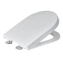 Showerdrape Detroit White D-Shaped Quick Release Soft-Close Toilet Seat