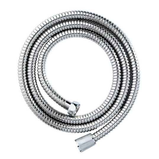 Showerdrape Double Spiral Chrome 1.5m x 8mm Shower Hose