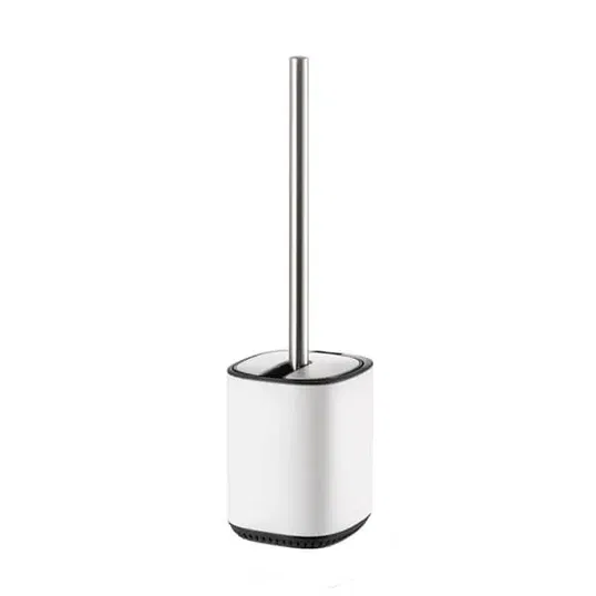 Showerdrape Echo White Steel Toilet Brush & Holder