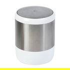 Showerdrape Elite White Stainless Steel 6 Litre Bathroom Swing Bin