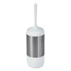 Showerdrape Elite White Stainless Steel Toilet Brush & Holder