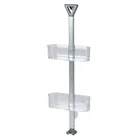 Showerdrape Elements Clear 2-Tier Basket Hanging Shower Caddy