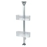 Showerdrape Elements Clear 2-Tier Basket Hanging Shower Caddy