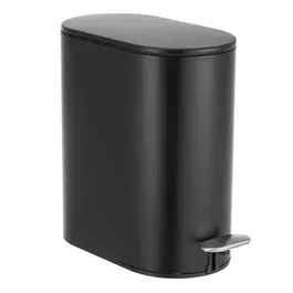 Showerdrape Fortuna Black 5L Soft-Close Bathroom Pedal Bin