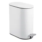 Showerdrape Fortuna White 5L Soft-Close Bathroom Pedal Bin