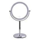 Showerdrape Iris 5x Magnifying Chrome Makeup Vanity Mirror with LED Light