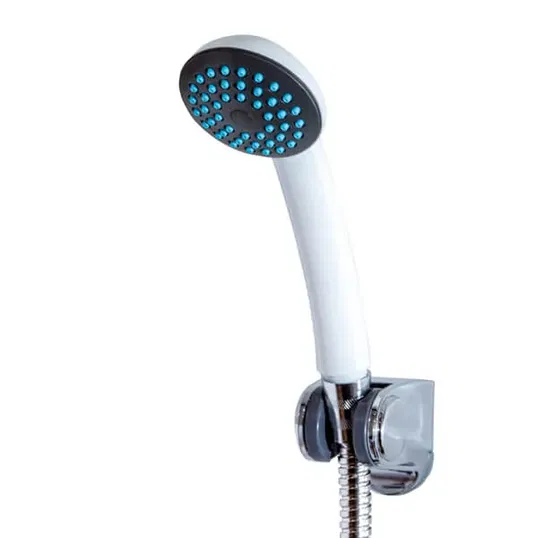 Showerdrape Iso White Single-Spray Pattern Shower Head