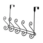 Showerdrape Lyrical Black Over Door Storage Hooks