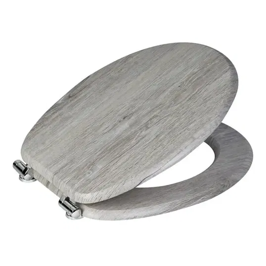 Showerdrape Norfolk Soft-Close Grey Oak Toilet Seat