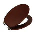 Showerdrape Norfolk Soft-Close Mahogany Toilet Seat