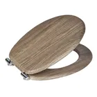 Showerdrape Norfolk Soft-Close Rust Oak Toilet Seat