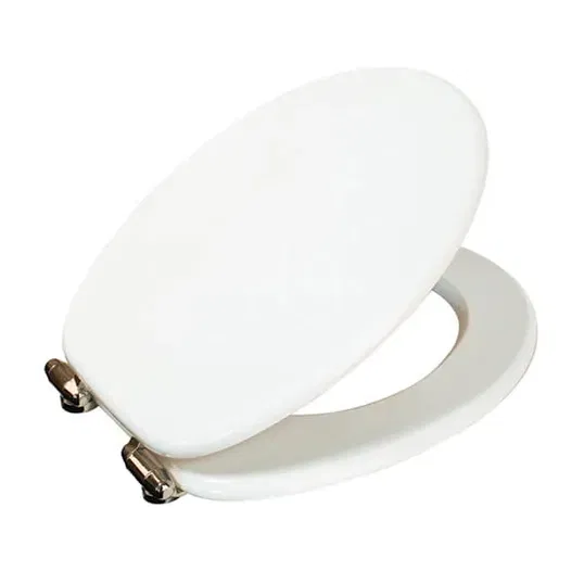 Showerdrape Norfolk Soft-Close White/Chrome Toilet Seat