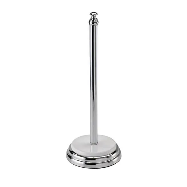 Showerdrape Opera White/Chrome Freestanding Spare Toilet Roll Holder