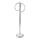 Showerdrape Opera White/Chrome Freestanding Double Towel Ring