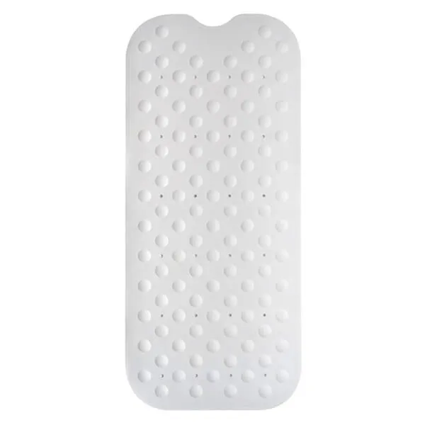 Showerdrape Orbit White Extra-Long Anti-Slip 90 x 40cm Bath Mat