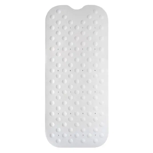 Showerdrape Orbit White Extra-Long Anti-Slip 90 x 40cm Bath Mat