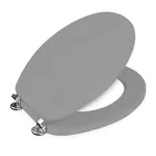 Showerdrape Oxford Grey/Chrome Toilet Seat