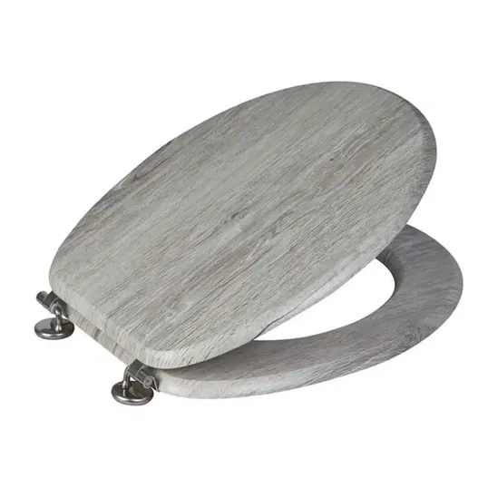 Showerdrape Oxford Grey Oak Toilet Seat
