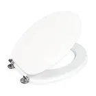 Showerdrape Oxford White/Chrome Toilet Seat
