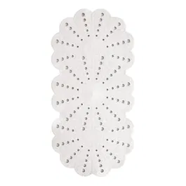 Showerdrape Petal White Anti-Slip 74cm x 36cm Bath Mat