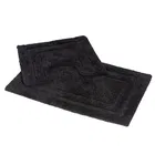 Showerdrape Pinnacle Charcoal 2 Piece 100% Cotton Bath Mat Set