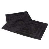 Showerdrape Pinnacle Charcoal 2 Piece 100% Cotton Bath Mat Set