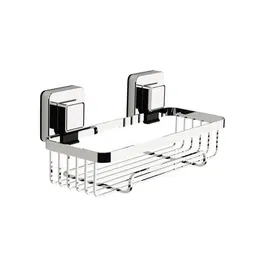 Showerdrape Pushloc Stainless Steel Suction Wall Mounted Rectangular Basket