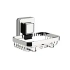 Showerdrape Pushloc Stainless Steel Suction Wall Mounted Soap Basket
